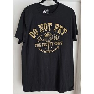Prairie Mountain Men's T-Shirt‎ Size M Black Cotton Crew Neck Casual Tee